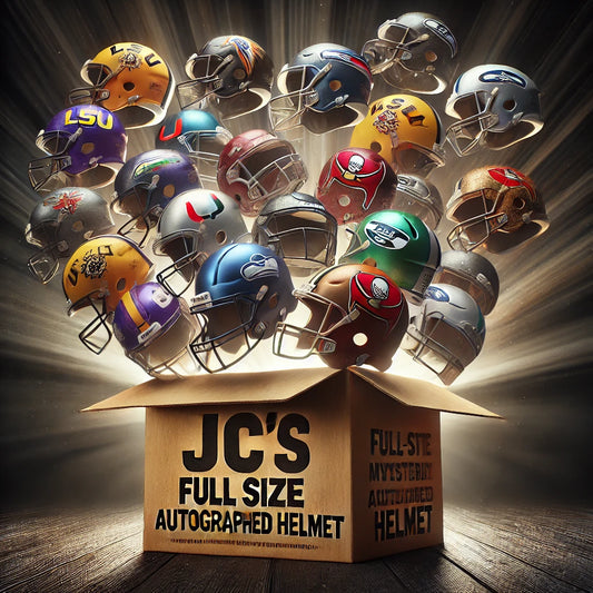 JCs Fully Size Autographed Helmet Mystery Box (Authentic or Replica)