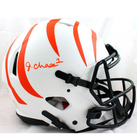Ja'Marr Chase Signed Bengals Full-Size Authentic On-Field Lunar Eclipse Alternate Speed Helmet (Beckett & Chase)